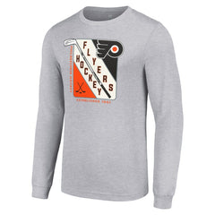 Philadelphia Flyers Starter Shield Long Sleeve Graphic T-Shirt Heather Gray