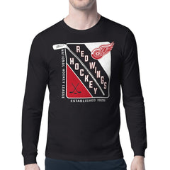 Detroit Red Wings Starter Shield Long Sleeve Graphic T-Shirt Black