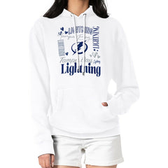 Tampa Bay Lightning G-III 4Her by Carl Banks Women's Collage Team Graphic Tri-Blend Fleece Pullover Hoodie White