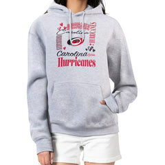 Carolina Hurricanes G-III 4Her by Carl Banks Women's Collage Team Graphic Fleece Pullover Hoodie Heather Gray