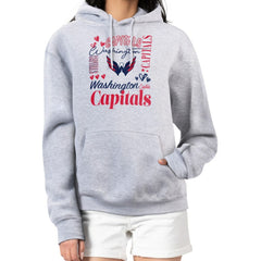 Washington Capitals G-III 4Her by Carl Banks Women's Collage Team Graphic Fleece Pullover Hoodie Heather Gray
