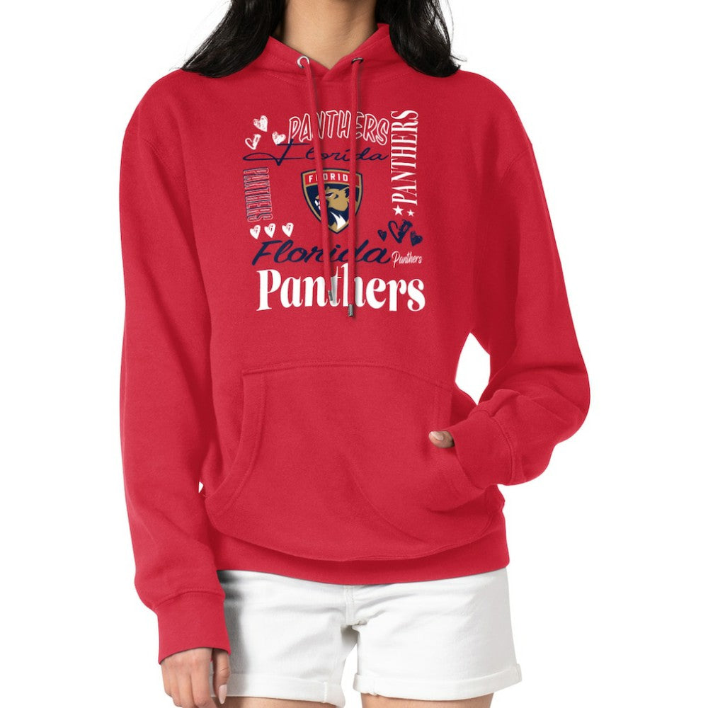 Florida Panthers G-III 4Her by Carl Banks Women's Collage Team Graphic Tri-Blend Fleece Pullover Hoodie Red