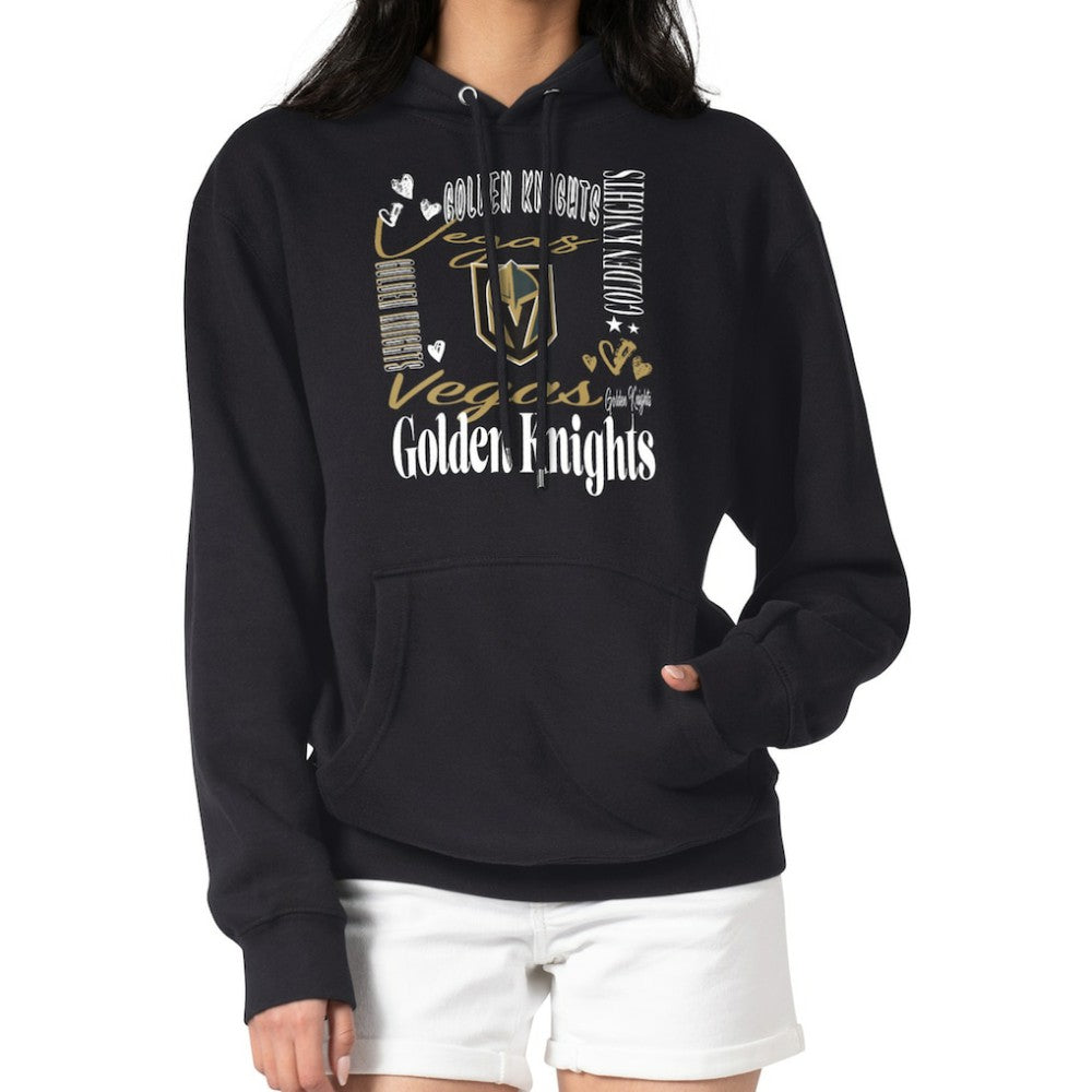 Vegas Golden Knights G-III 4Her by Carl Banks Women's Collage Team Graphic Tri-Blend Fleece Pullover Hoodie Black