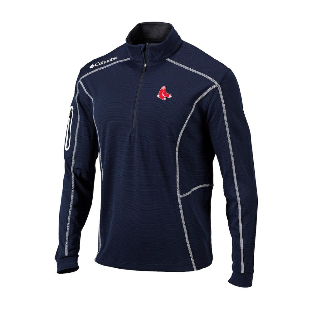 Boston Red Sox Cooperstown Collection Omni-Wick Shotgun Quarter-Zip Top Navy | Columbia