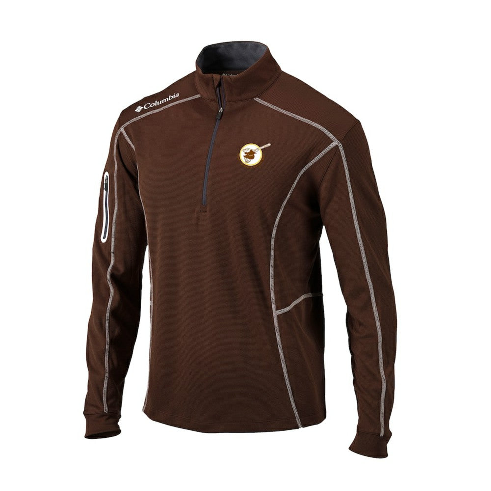 San Diego Padres Cooperstown Collection Omni-Wick Shotgun Quarter-Zip Top Brown | Columbia