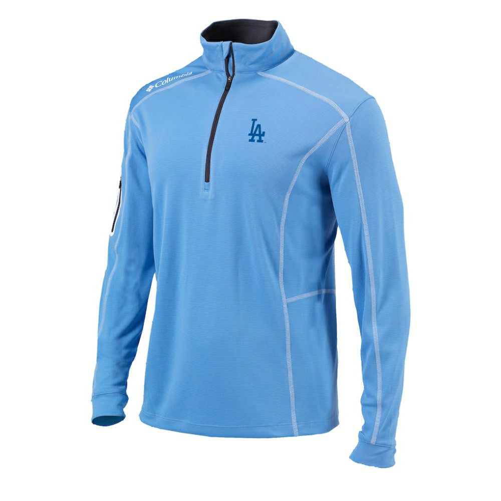Los Angeles Dodgers Cooperstown Collection Omni-Wick Shotgun Quarter-Zip Top Light Blue | Columbia