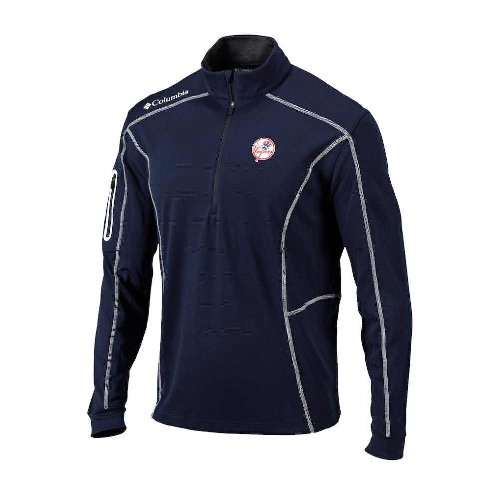 New York Yankees Cooperstown Collection Omni-Wick Shotgun Quarter-Zip Top Navy | Columbia