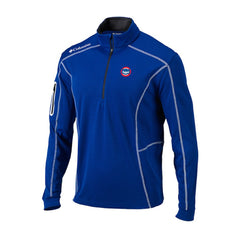 Chicago Cubs Cooperstown Collection Omni-Wick Shotgun Quarter-Zip Top Royal | Columbia