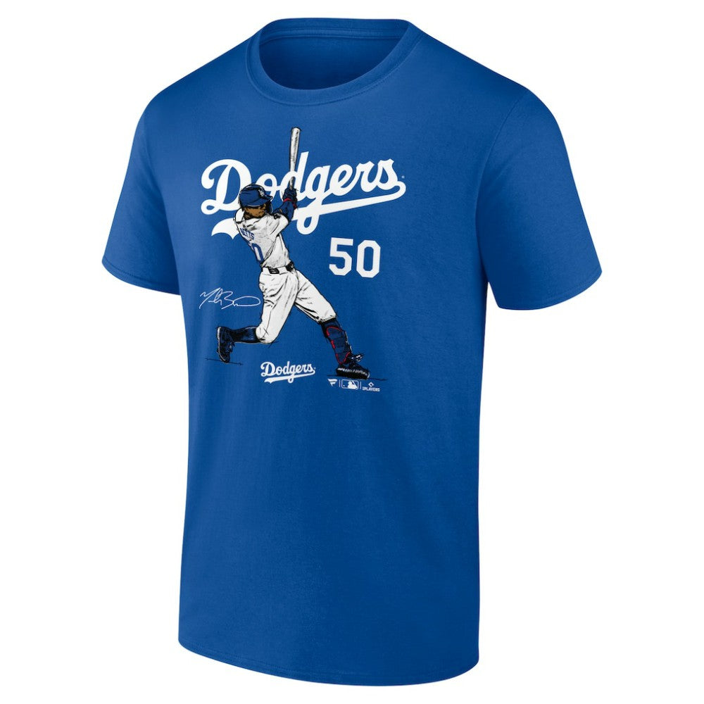 Mookie Betts Los Angeles Dodgers Player Swing T-Shirt Royal