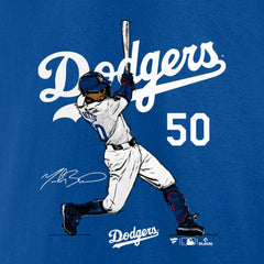 Mookie Betts Los Angeles Dodgers Player Swing T-Shirt Royal