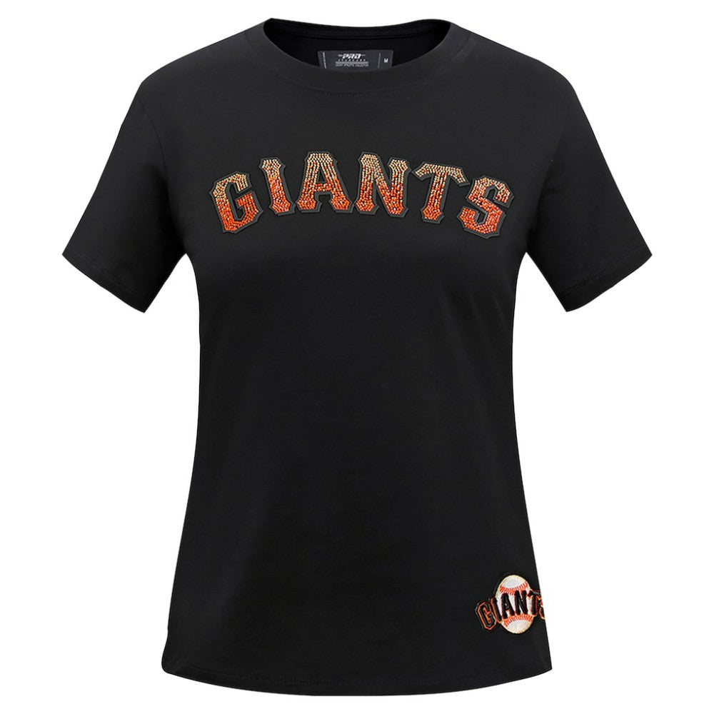 San Francisco Giants Pro Standard Women's Rhinestone Slim Fit T-Shirt Black