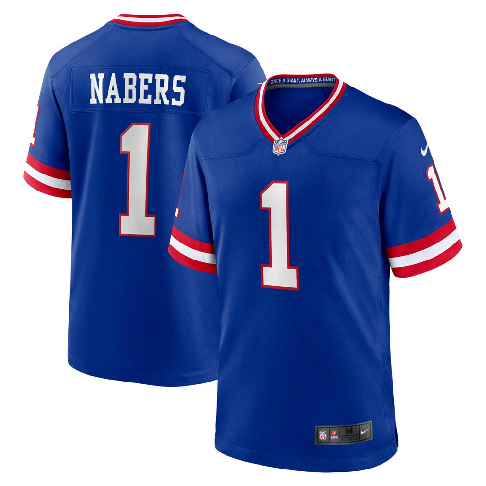 Malik Nabers New York Giants Game Player Jersey - Royal