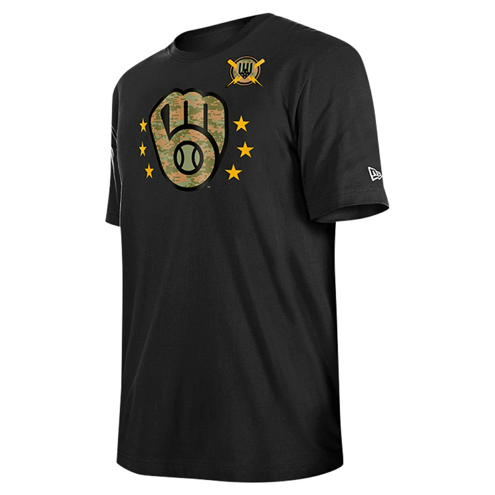 Milwaukee Brewers 2024 Armed Forces Day T-Shirt Black | New Era