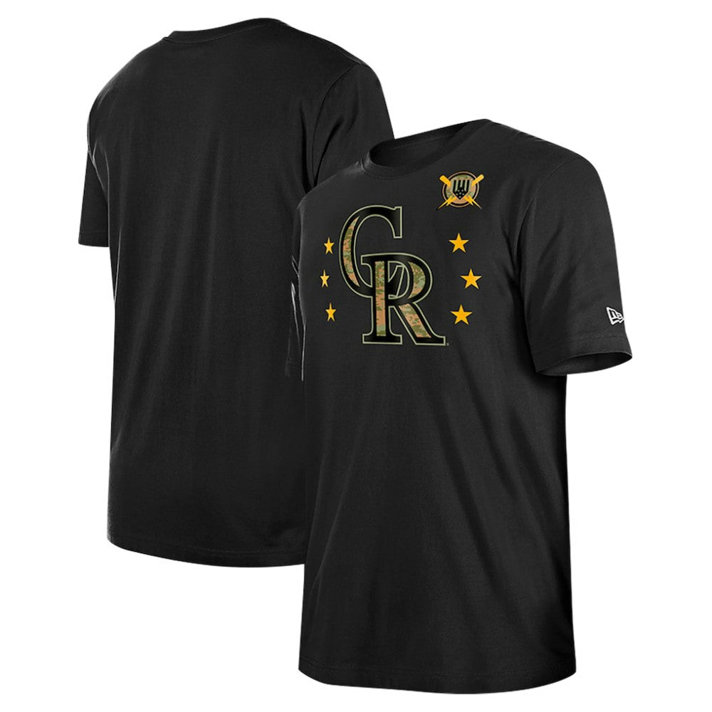 Colorado Rockies 2024 Armed Forces Day T-Shirt Black | New Era