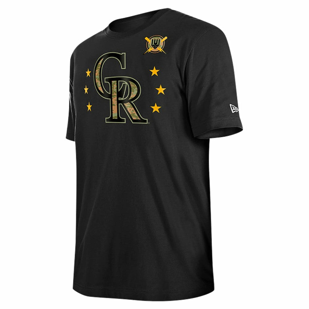 Colorado Rockies 2024 Armed Forces Day T-Shirt Black | New Era