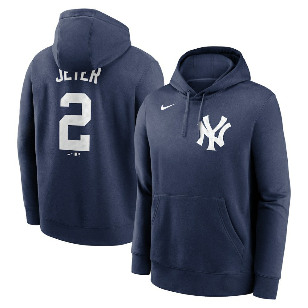 Derek Jeter New York Yankees Player Name & Number Club Pullover Hoodie Navy | Nike