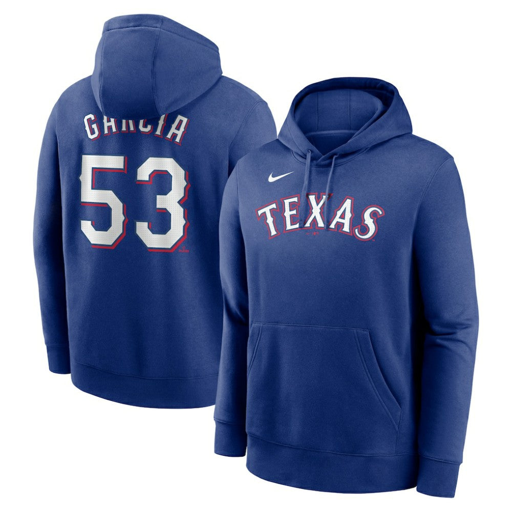 Adolis Garcia Texas Rangers Player Name & Number Club Pullover Hoodie Royal | Nike