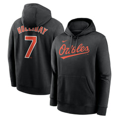 Jackson Holliday Baltimore Orioles Player Name & Number Club Fleece Pullover Hoodie Black | Nike