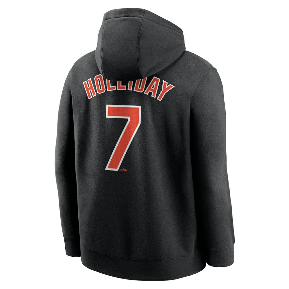 Jackson Holliday Baltimore Orioles Player Name & Number Club Fleece Pullover Hoodie Black | Nike