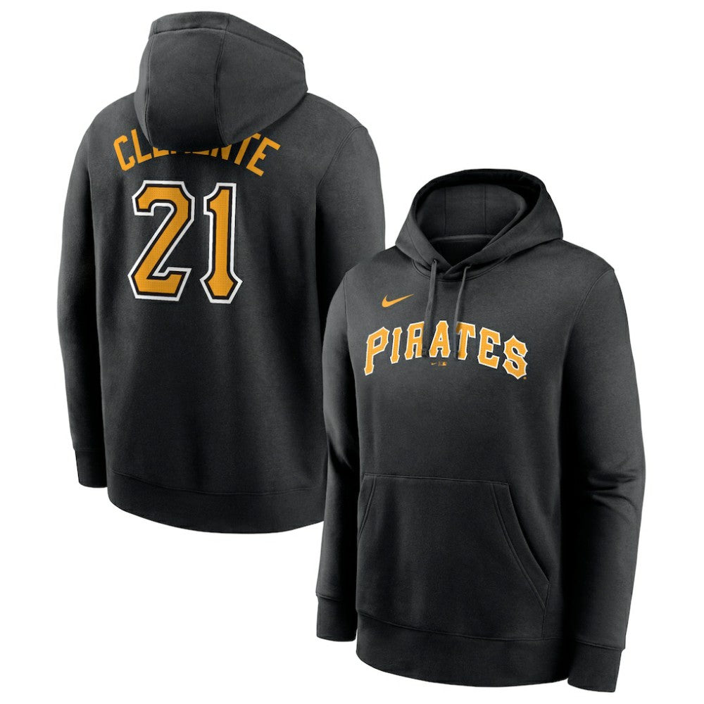 Roberto Clemente Pittsburgh Pirates Player Name & Number Club Pullover Hoodie Black | Nike