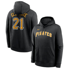 Roberto Clemente Pittsburgh Pirates Player Name & Number Club Pullover Hoodie Black | Nike