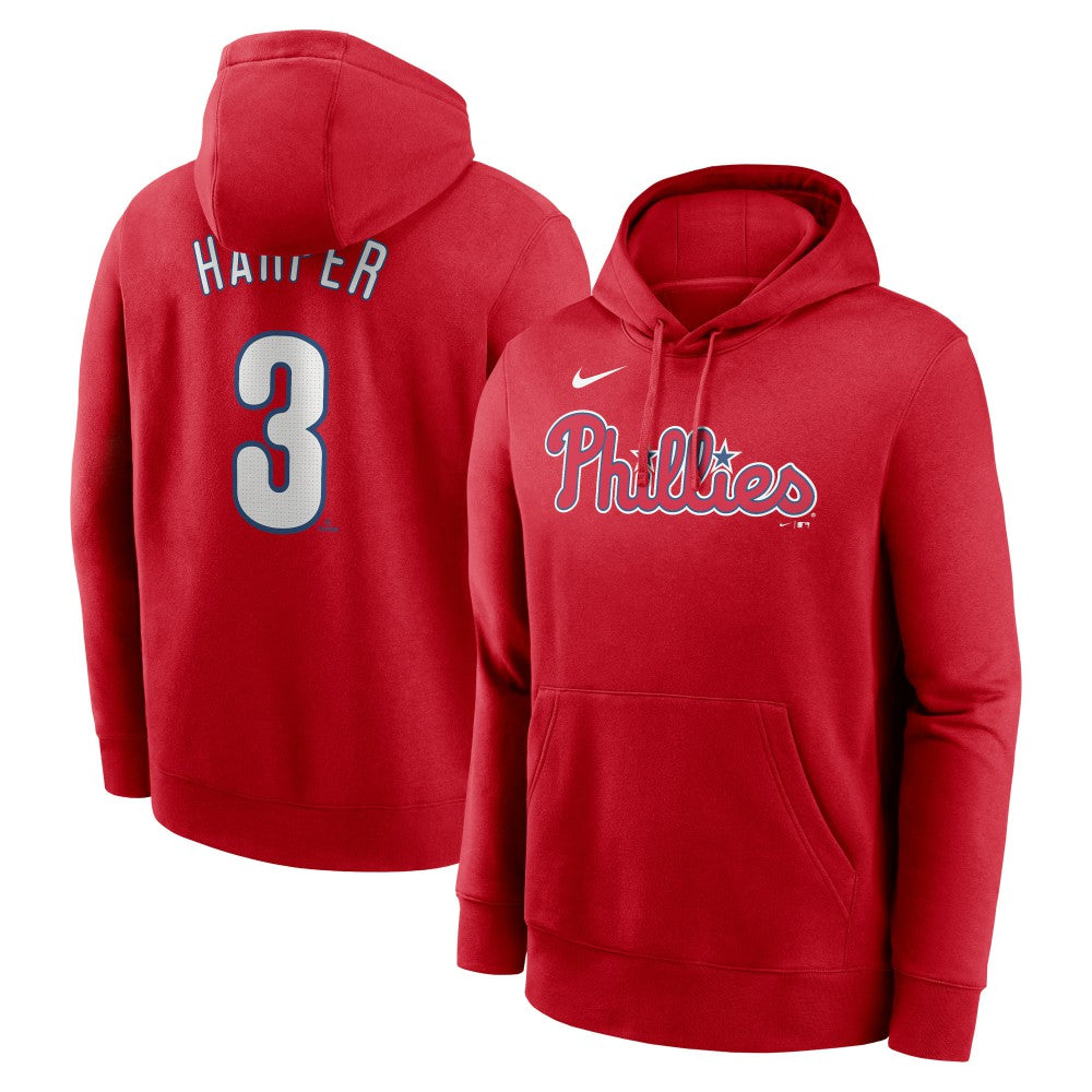 Bryce Harper Philadelphia Phillies Player Name & Number Club Pullover Hoodie Red | Nike