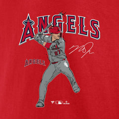 Mike Trout Los Angeles Angels Player Swing T-Shirt Red