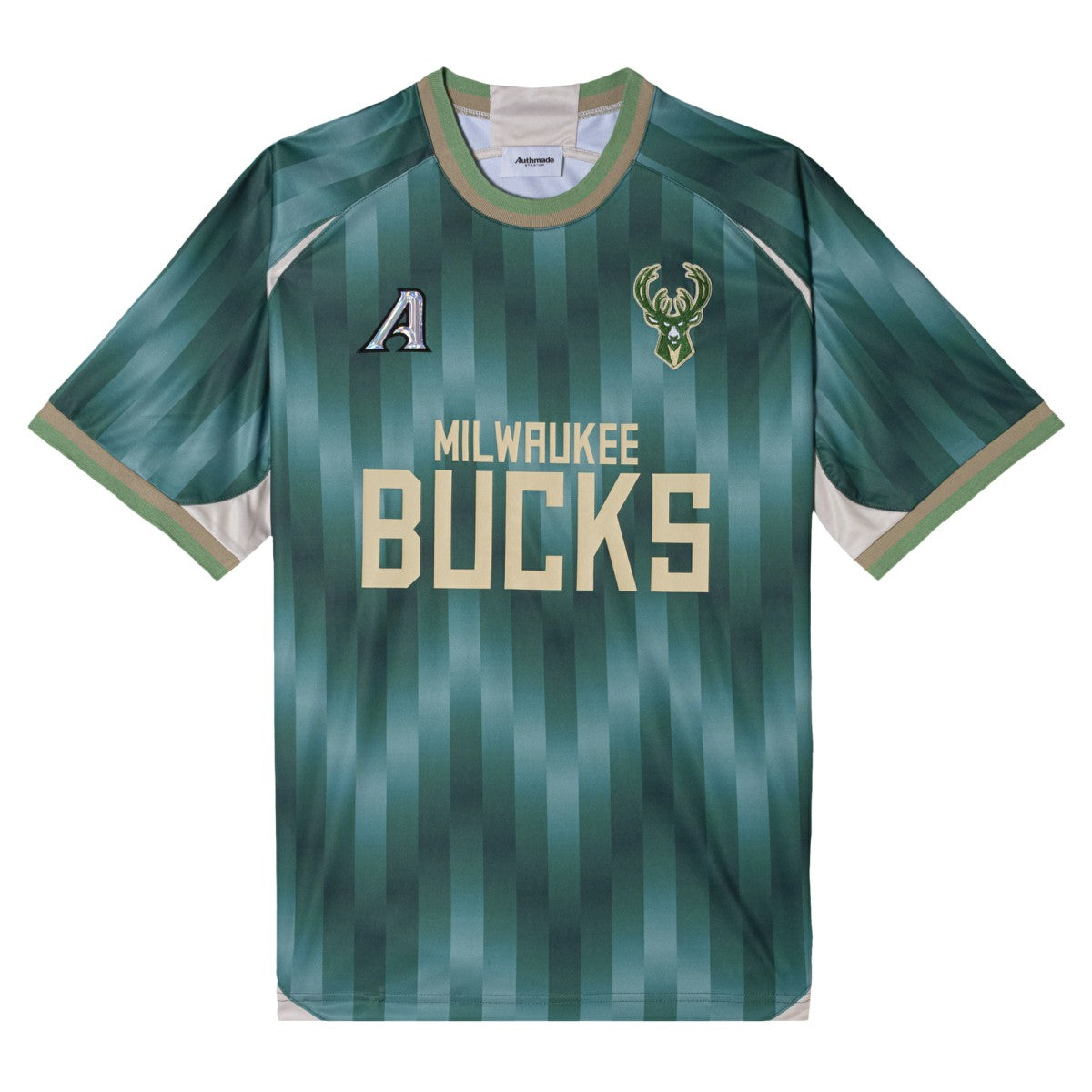Milwaukee Bucks Authmade x NBA Soccer Kit Fashion Jersey - Green outlet