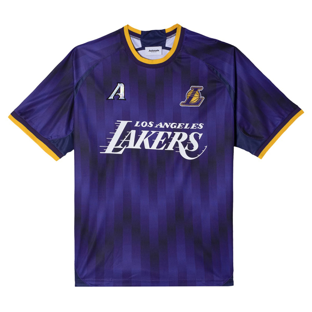Los Angeles Lakers Authmade x NBA Soccer Kit Fashion Jersey - Purple on sale