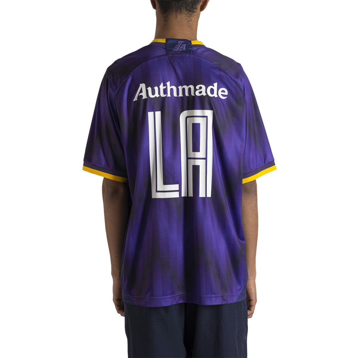 Los Angeles Lakers Authmade x NBA Soccer Kit Fashion Jersey - Purple on sale