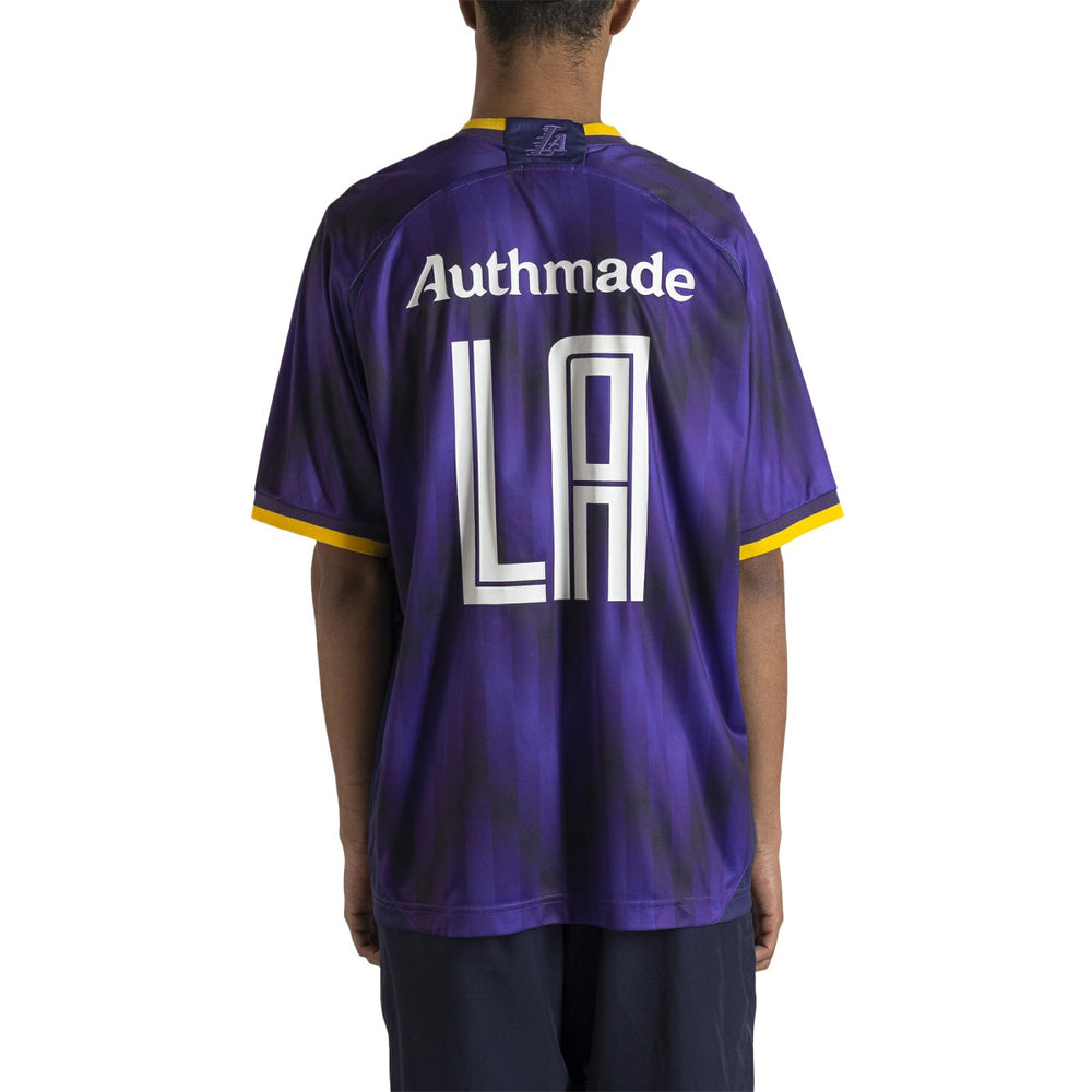 Los Angeles Lakers Authmade x NBA Soccer Kit Fashion Jersey - Purple on sale