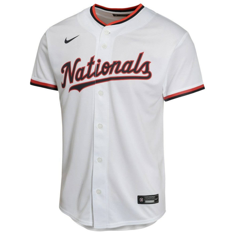 CJ Abrams Washington Nationals Youth Home Game Player Jersey - White