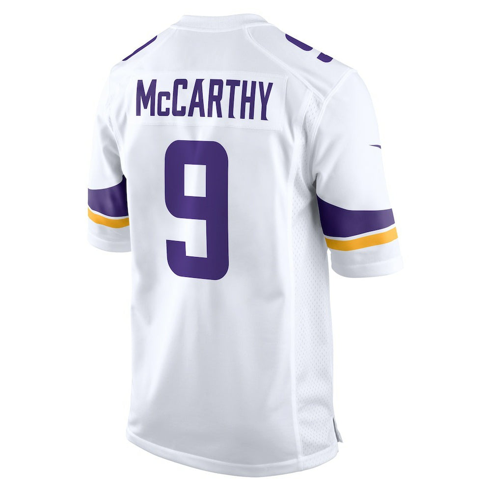 J.J. McCarthy Minnesota Vikings Game Jersey - White