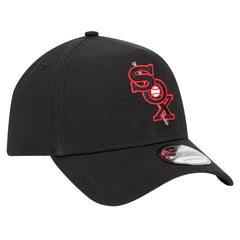 Chicago White Sox Tonal Pop 9FORTY A-Frame Adjustable Hat Black | New Era