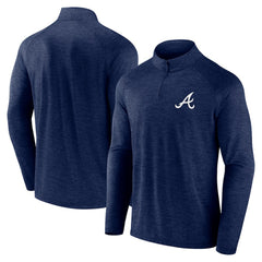 Atlanta Braves Head-to-Head Raglan Quarter-Zip Jacket Navy