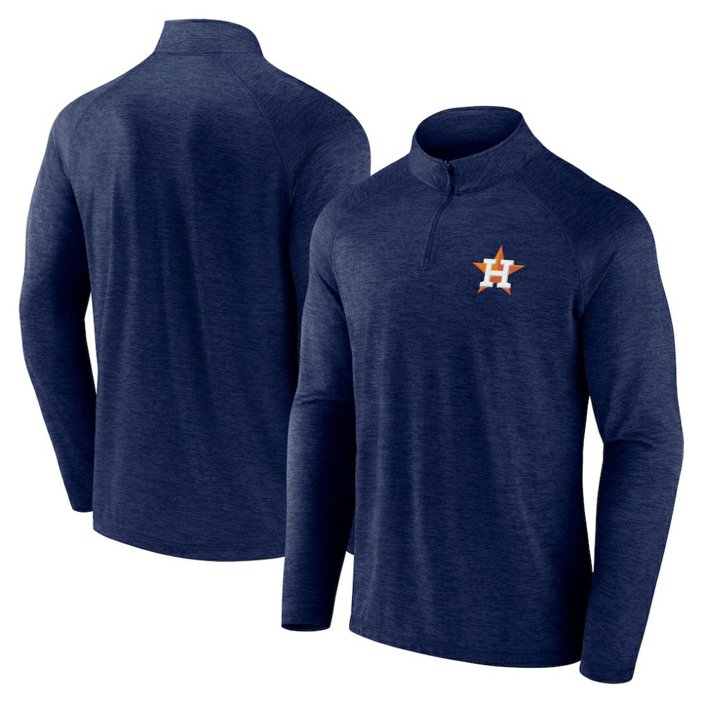 Houston Astros Head-to-Head Raglan Quarter-Zip Jacket Navy