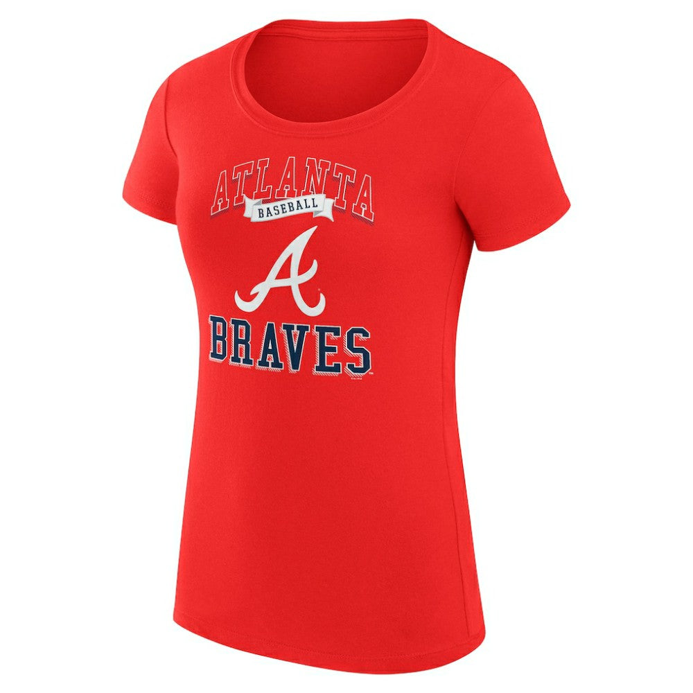 Atlanta Braves G-III 4Her by Carl Banks Women's Super-Slim Fit Lightweight Team Logo Graphic T-Shirt Red