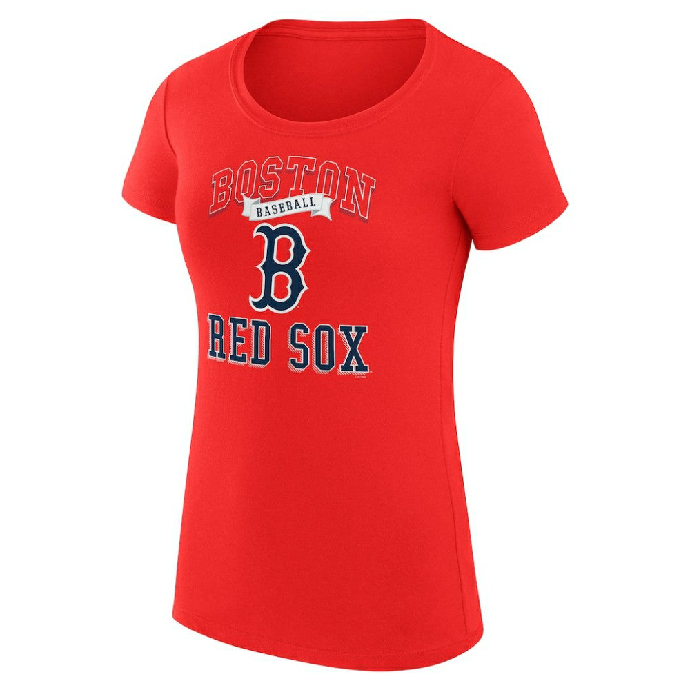 Boston Red Sox G-III 4Her by Carl Banks Women's Super-Slim Fit Lightweight Team Logo Graphic T-Shirt Red
