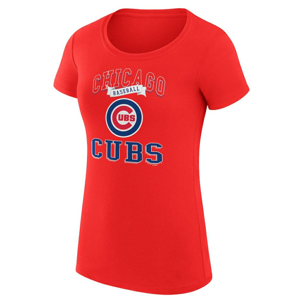 Chicago Cubs G-III 4Her by Carl Banks Women's Super-Slim Fit Lightweight Team Logo Graphic T-Shirt Red