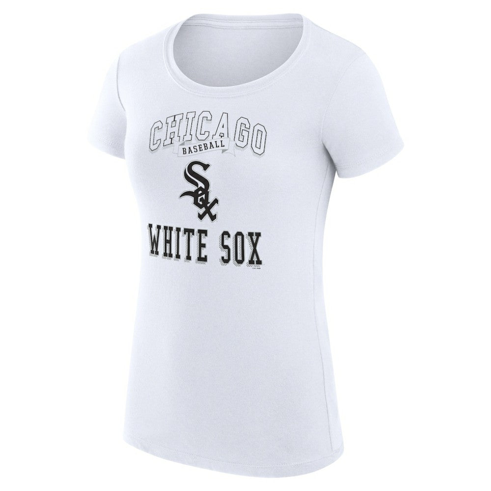 Chicago White Sox G-III 4Her by Carl Banks Women's Super-Slim Fit Lightweight Team Logo Graphic T-Shirt White