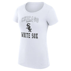 Chicago White Sox G-III 4Her by Carl Banks Women's Super-Slim Fit Lightweight Team Logo Graphic T-Shirt White