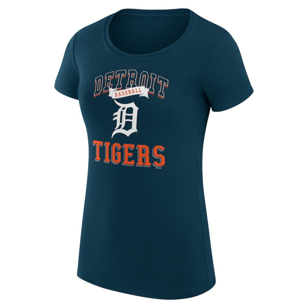 Detroit Tigers G-III 4Her by Carl Banks Women's Super-Slim Fit Lightweight Team Logo Graphic T-Shirt Navy