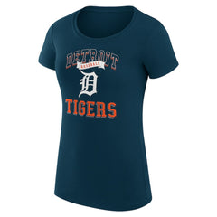 Detroit Tigers G-III 4Her by Carl Banks Women's Super-Slim Fit Lightweight Team Logo Graphic T-Shirt Navy