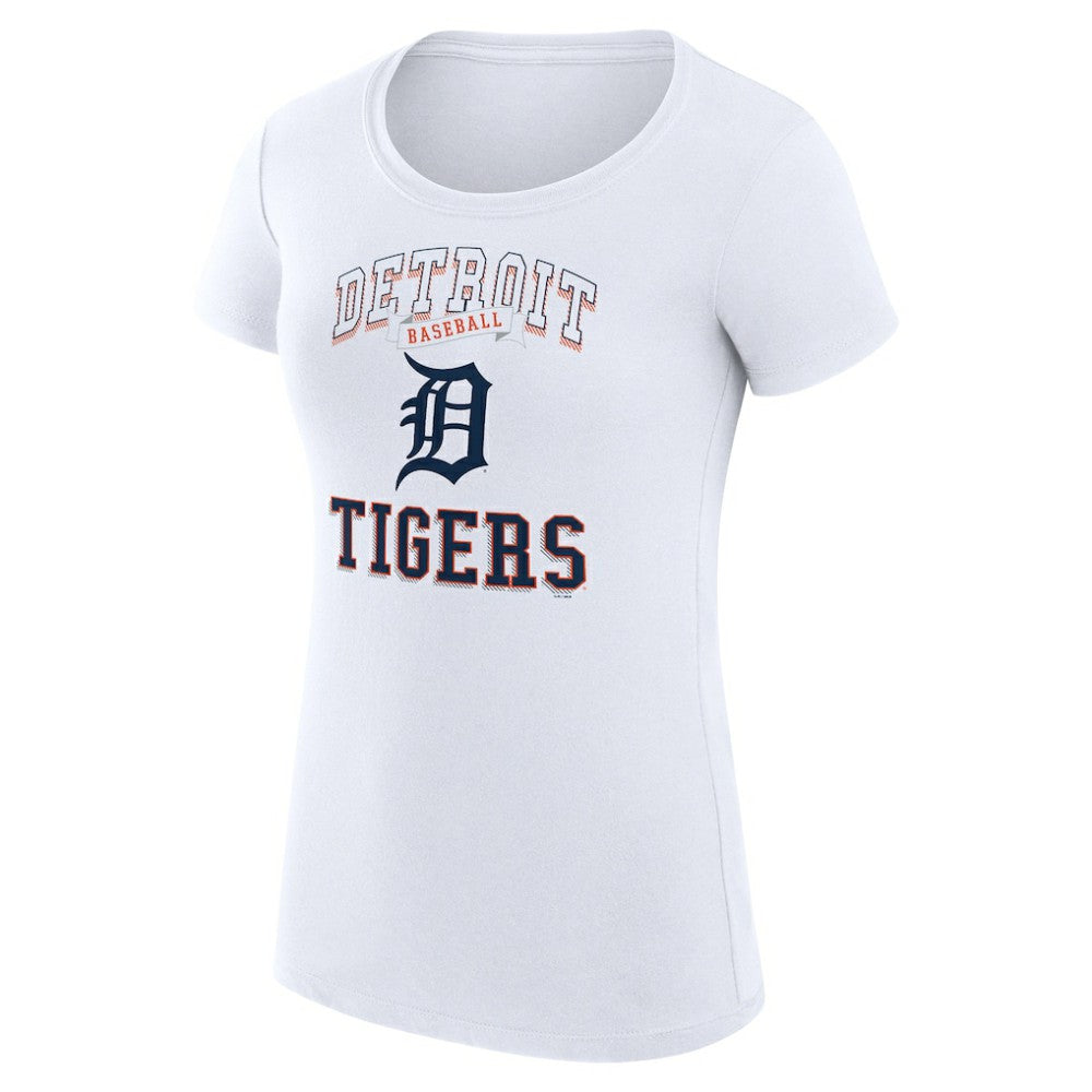 Detroit Tigers G-III 4Her by Carl Banks Women's Super-Slim Fit Lightweight Team Logo Graphic T-Shirt White