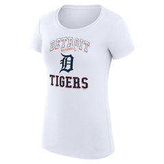 Detroit Tigers G-III 4Her by Carl Banks Women's Super-Slim Fit Lightweight Team Logo Graphic T-Shirt White