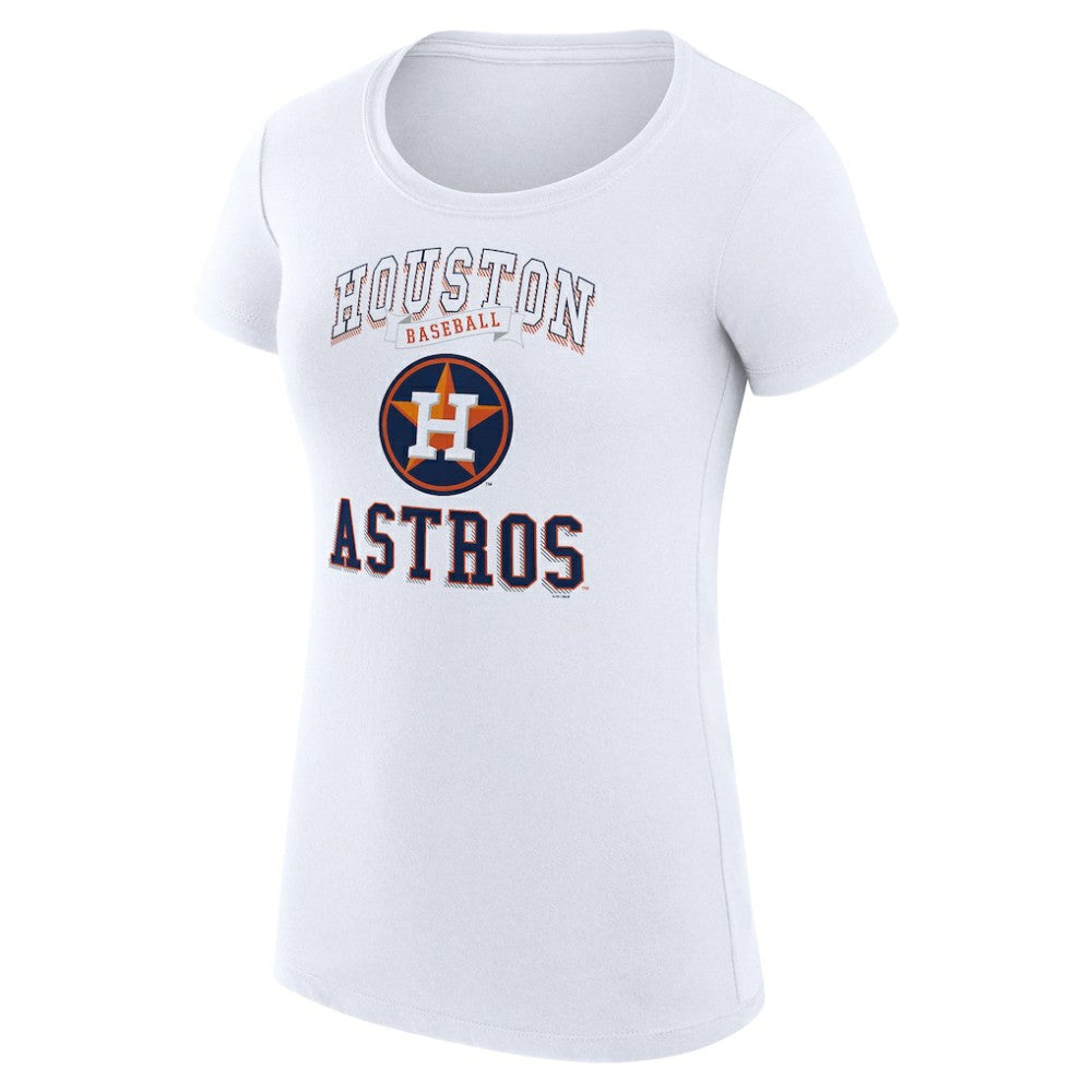 Houston Astros G-III 4Her by Carl Banks Women's Super-Slim Fit Lightweight Team Logo Graphic T-Shirt White