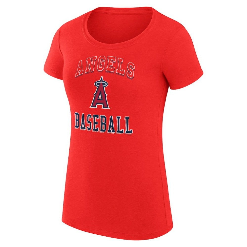 Los Angeles Angels G-III 4Her by Carl Banks Women's Super-Slim Fit Lightweight Team Logo Graphic T-Shirt Red