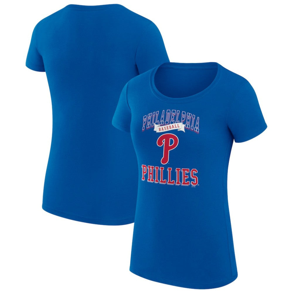 Philadelphia Phillies G-III 4Her by Carl Banks Women's Super-Slim Fit Lightweight Team Logo Graphic T-Shirt Royal