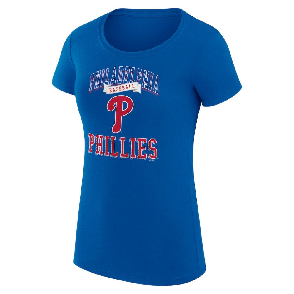 Philadelphia Phillies G-III 4Her by Carl Banks Women's Super-Slim Fit Lightweight Team Logo Graphic T-Shirt Royal