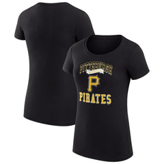 Pittsburgh Pirates G-III 4Her by Carl Banks Women's Super-Slim Fit Lightweight Team Logo Graphic T-Shirt Black